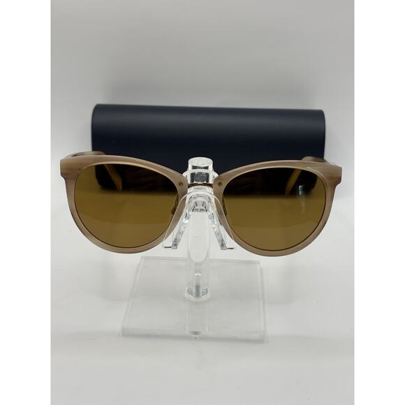 Warby Parker Yansley Sunglasses Translucent Beige Brown Lenses 52-19-142 main image 6